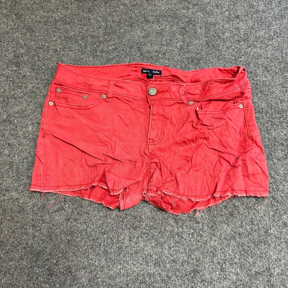 Gap Shorts Womens Size 8 Pink Hadley Denim Cut Off Raw Hem Casual Summer